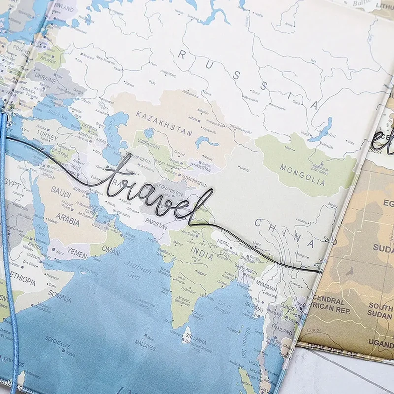 Étui Passeport Carte du Monde | Protection Anti-Plis Pratique