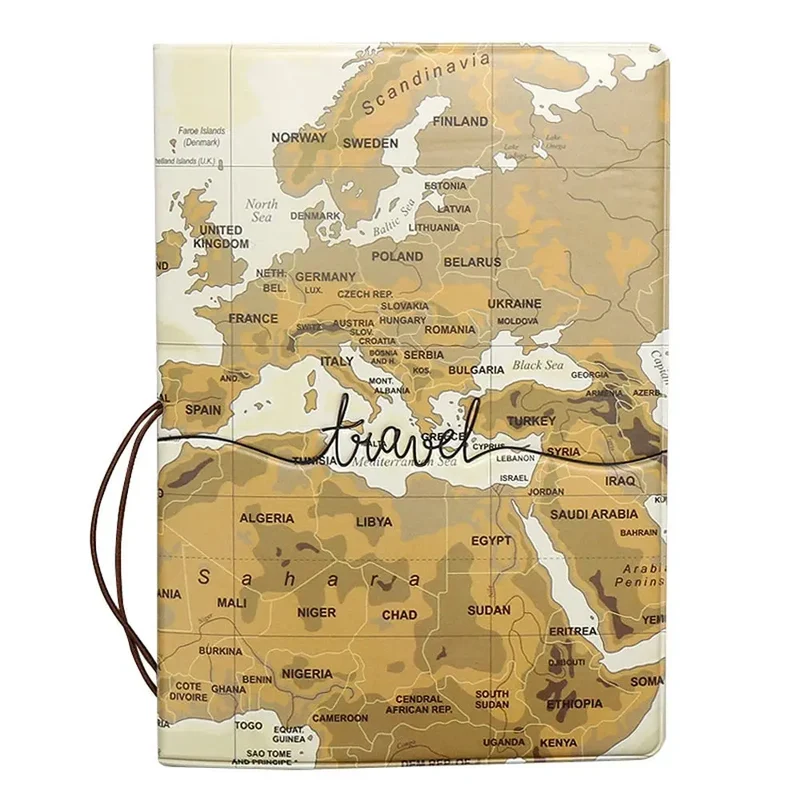 Étui Passeport Carte du Monde | Protection Anti-Plis Pratique