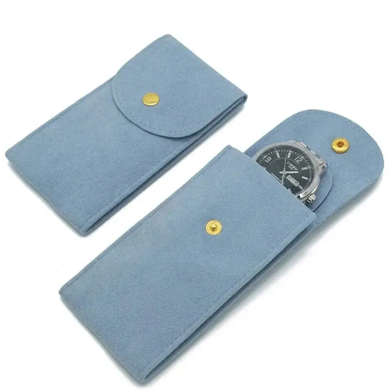 Étui Montre Voyage Velours | Protection Rabat Bouton