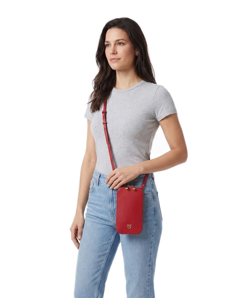 Pinko Pochette telephone rosso rio/antique gold
