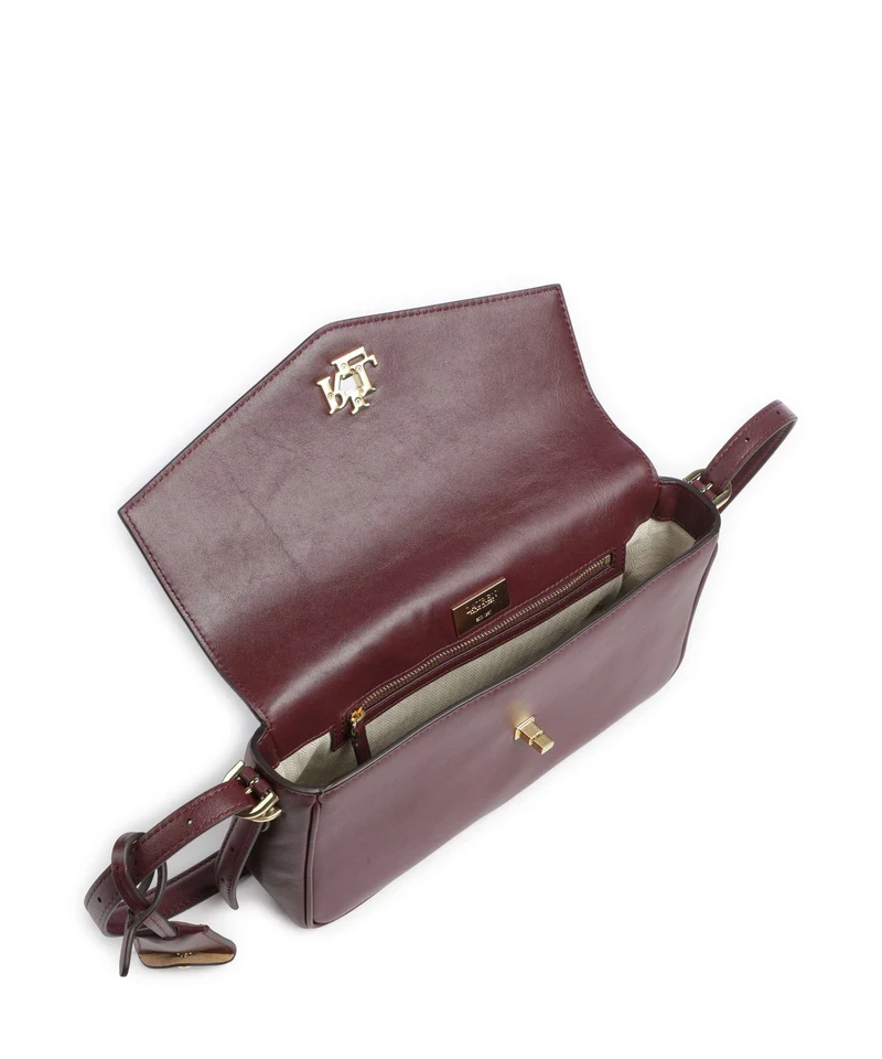 Lauren Ralph Lauren Farrah Medium Sac porté épaule dark garnet