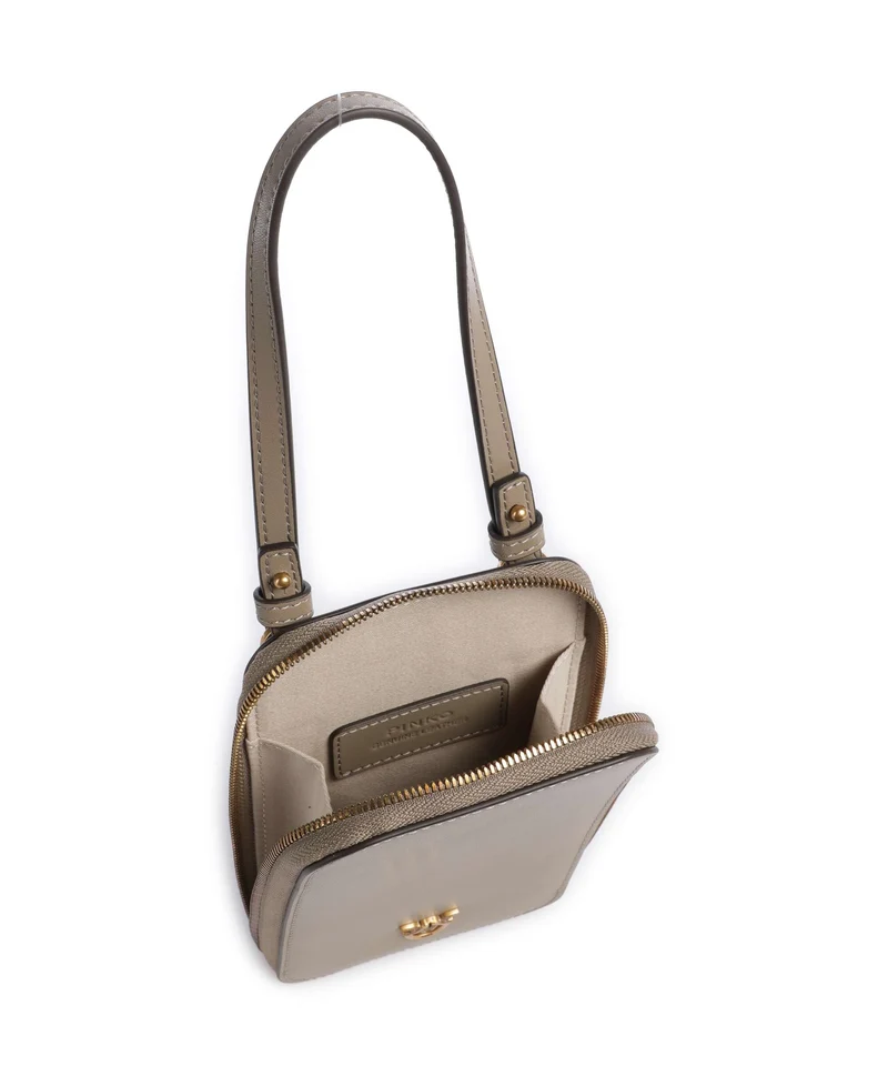 Pinko Pochette telephone grigio talpa/antique gold