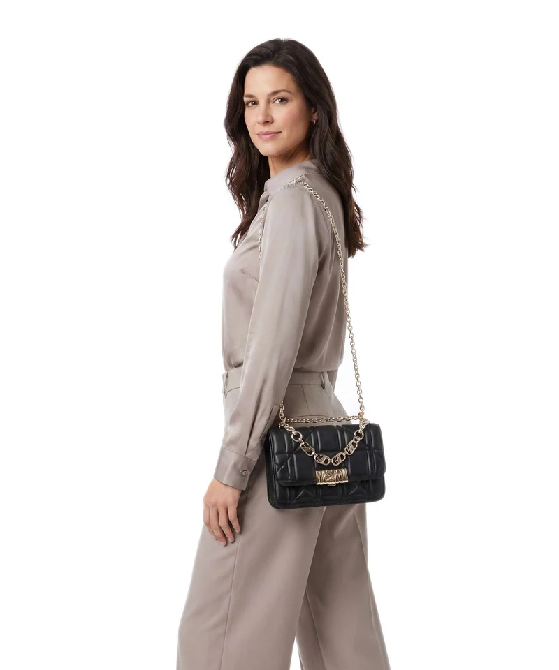 Steve Madden BELVIRA Sac porté épaule black/gold