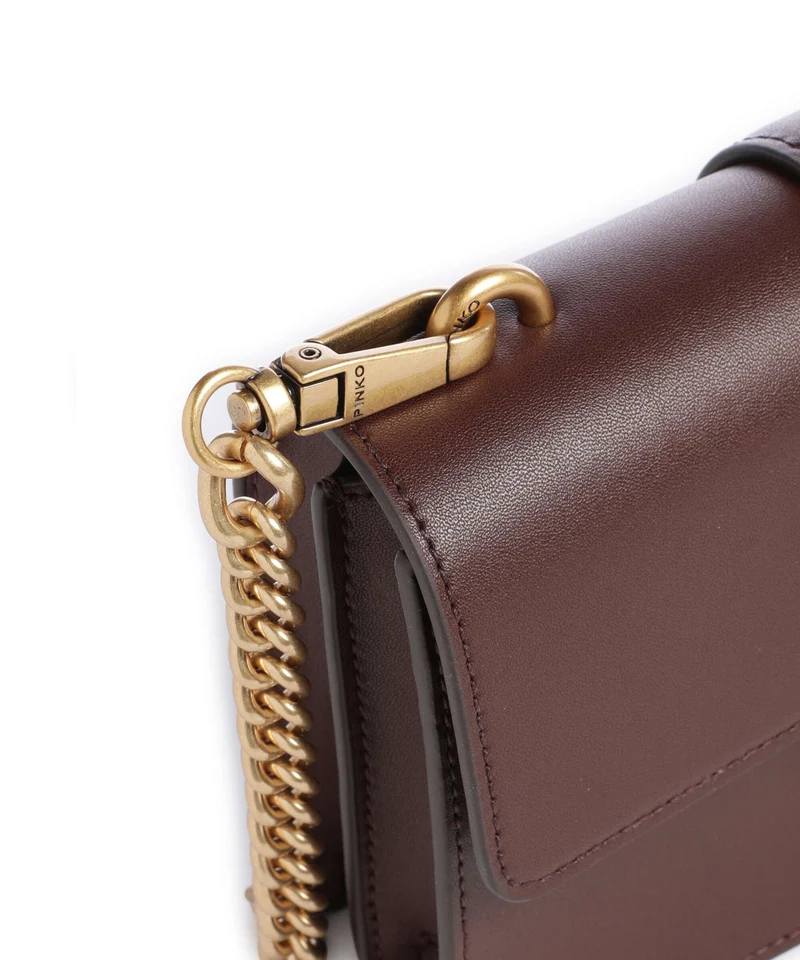 Pinko Love One Mini Sac bandoulière borgogna/antique gold
