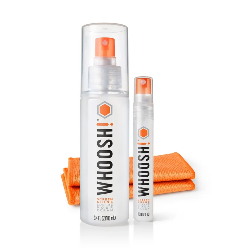 Ensemble Double bouteille 100ml + 8ml avec linge microfibre