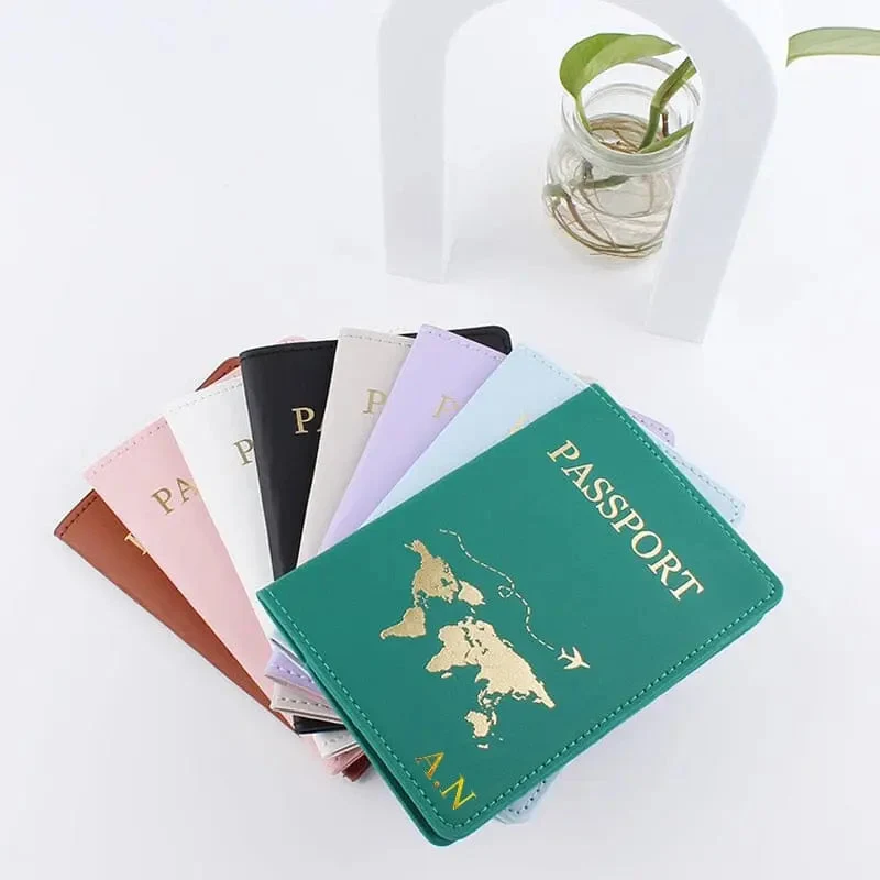 Protège-Passeport Personnalisé | Motif Avion et Monde