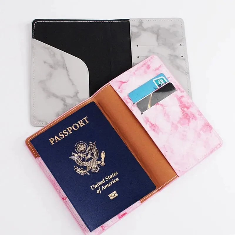 Protège-Passeport Personnalisé Couple | Polyuréthane avec Emplacement Cartes