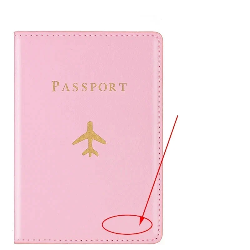 Protège-Passeport Personnalisé Avion | Initiales Dorées Raffinées