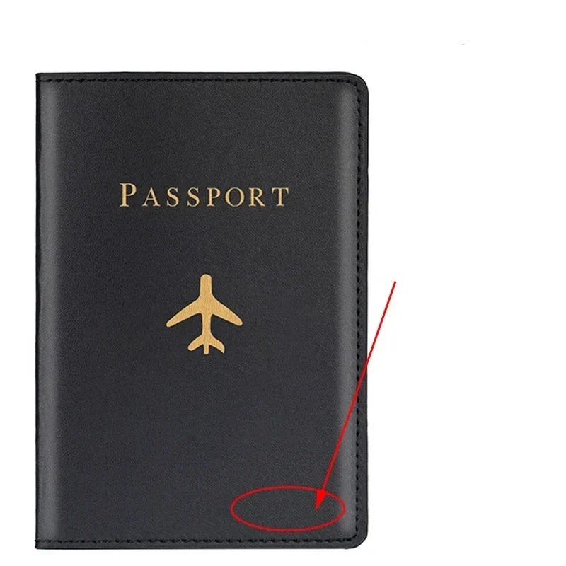 Protège-Passeport Personnalisé Avion | Initiales Dorées Raffinées