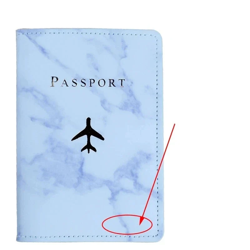 Protège-Passeport Personnalisé Avion | Initiales Dorées Raffinées