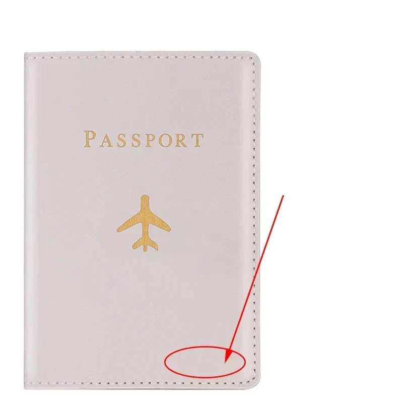 Protège-Passeport Personnalisé Avion | Initiales Dorées Raffinées