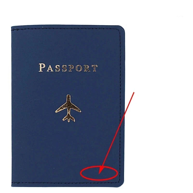 Protège-Passeport Personnalisé Avion | Initiales Dorées Raffinées
