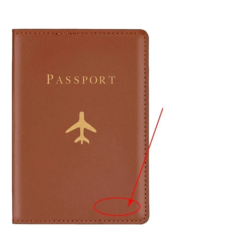 Protège-Passeport Personnalisé Avion | Initiales Dorées Raffinées