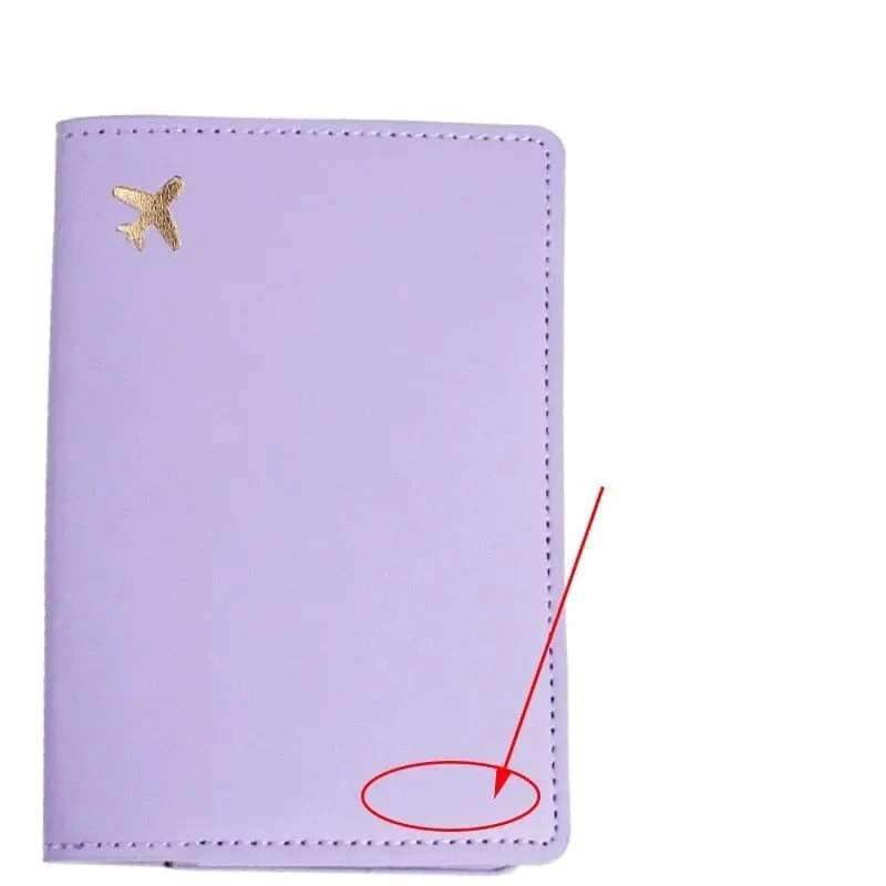 Protège-Passeport Personnalisé Avion Doré | Protection Robuste et Unique