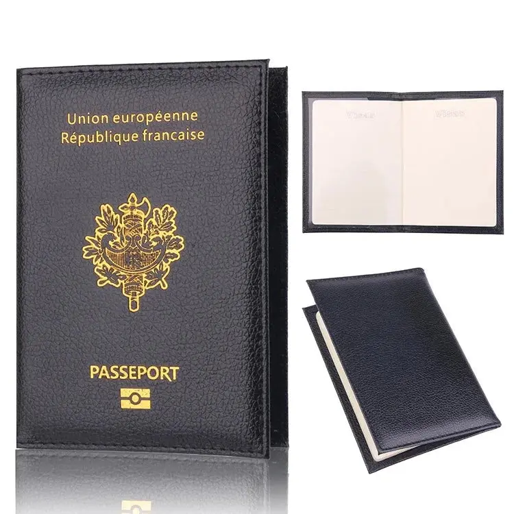 Protège-Passeport Français Élégant | Matière Pu Résistante