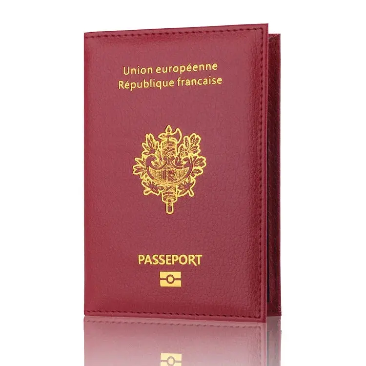 Protège-Passeport Français Élégant | Matière Pu Résistante