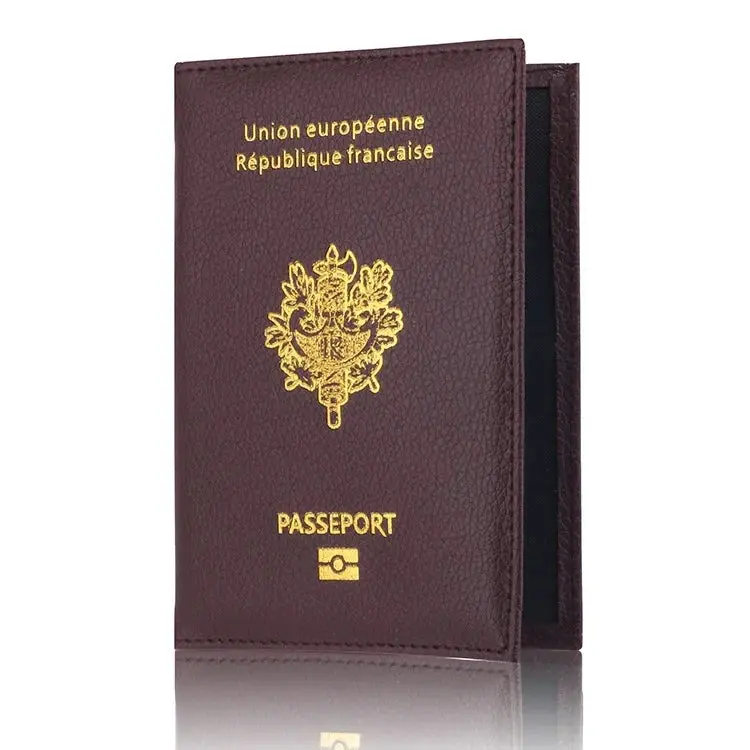 Protège-Passeport Français Élégant | Matière Pu Résistante