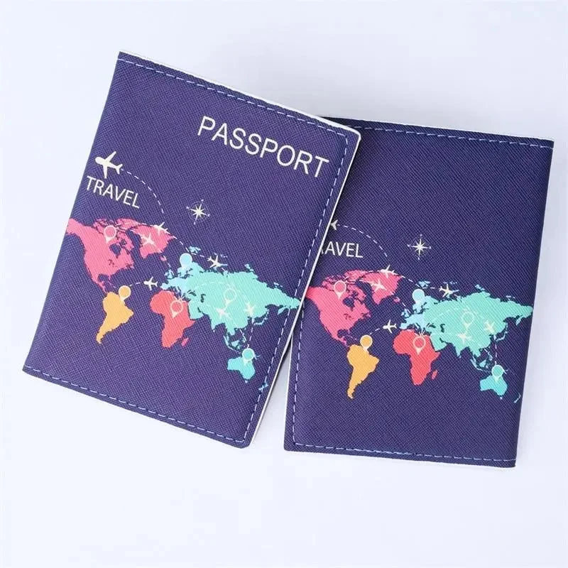 Protège-Passeport Carte du Monde | Rangement Sécurisé Polyuréthane