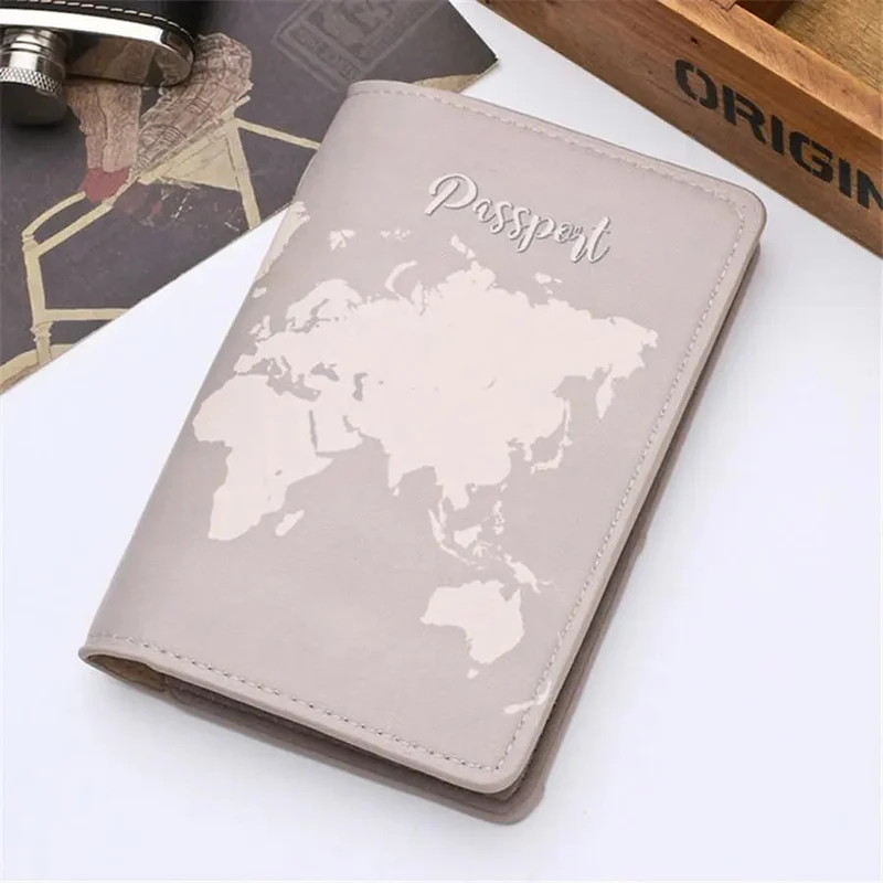 Protège-Passeport Carte du Monde | Étui Anti-Plis Voyage