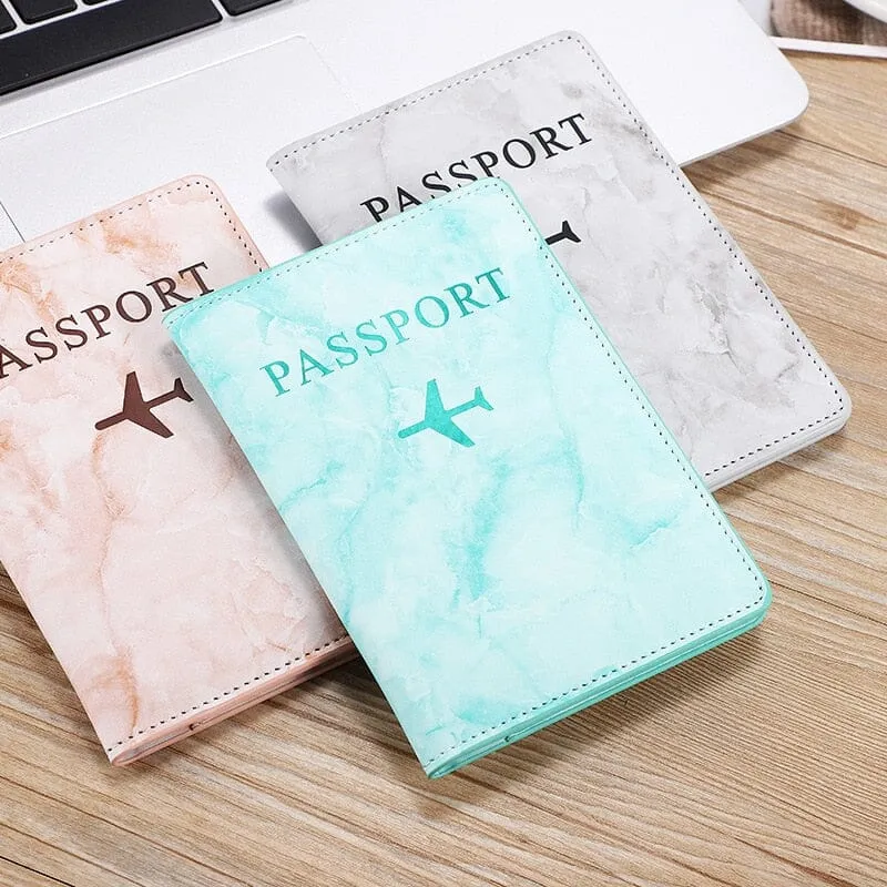 Protège Passeport Personnalisé Marbre | Gravure Prénom Unique