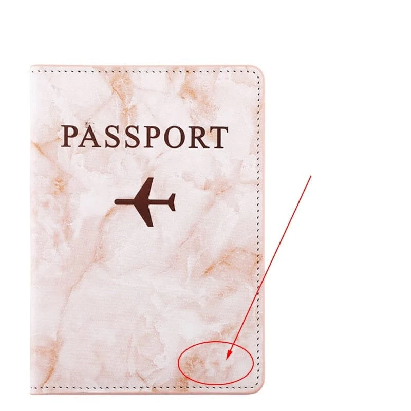 Protège Passeport Personnalisé Marbre | Gravure Prénom Unique