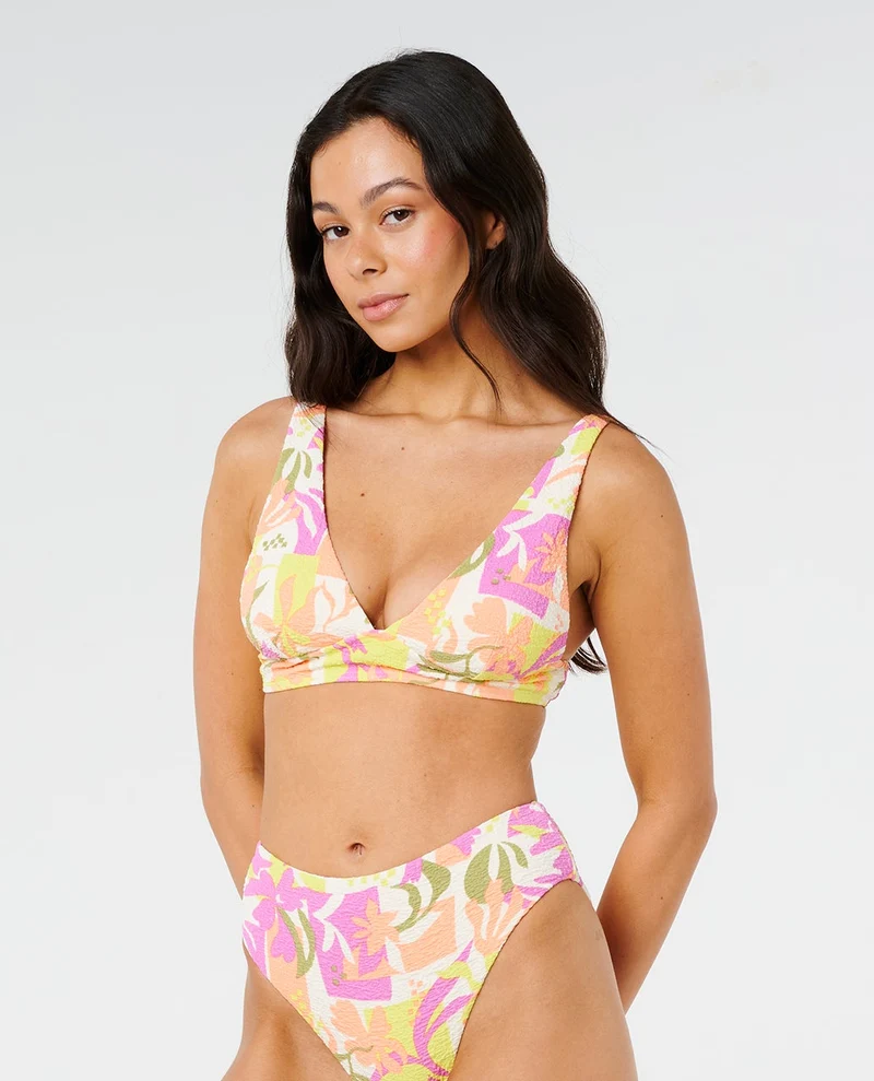 Topanga Geo Deep V Bikini Top