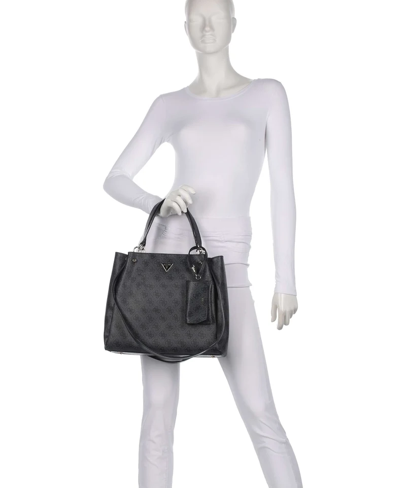 Guess Lorella Girlfriend Logo Sac à main coal logo