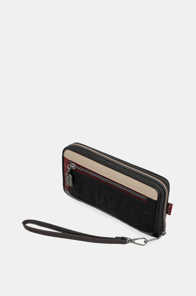 Portefeuille à motifs RFID grand Mademoiselle