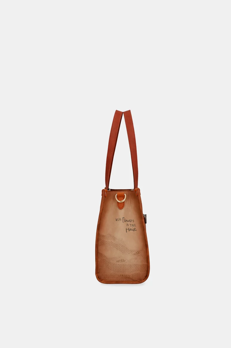 Sac cabas camel Peace & Love