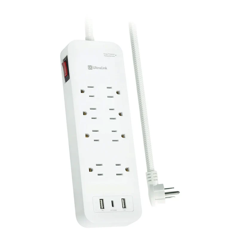 Multiprise avec 8 Prises AC, 2 USB-A et 1 USB-C 4PI