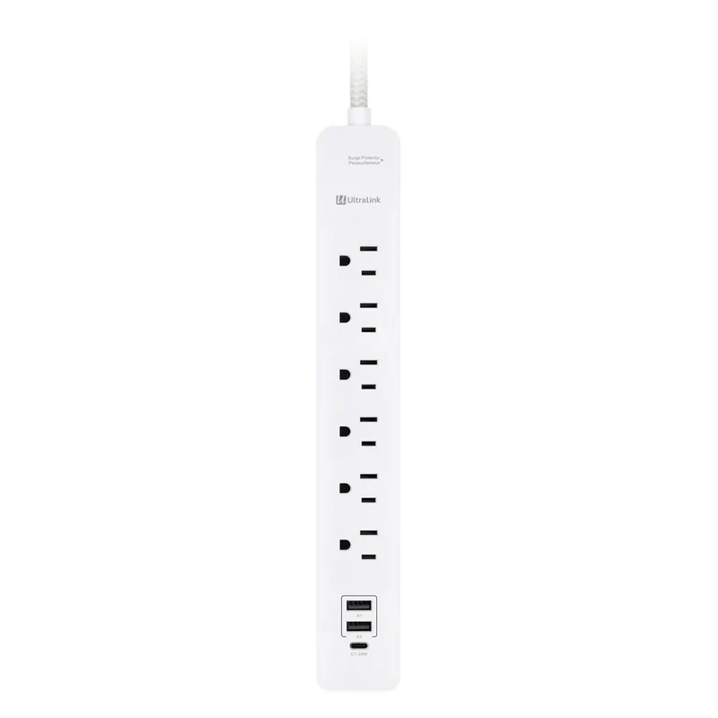 Multiprise avec 6 Prises AC, 2 USB-A et 1 USB-C 4PI