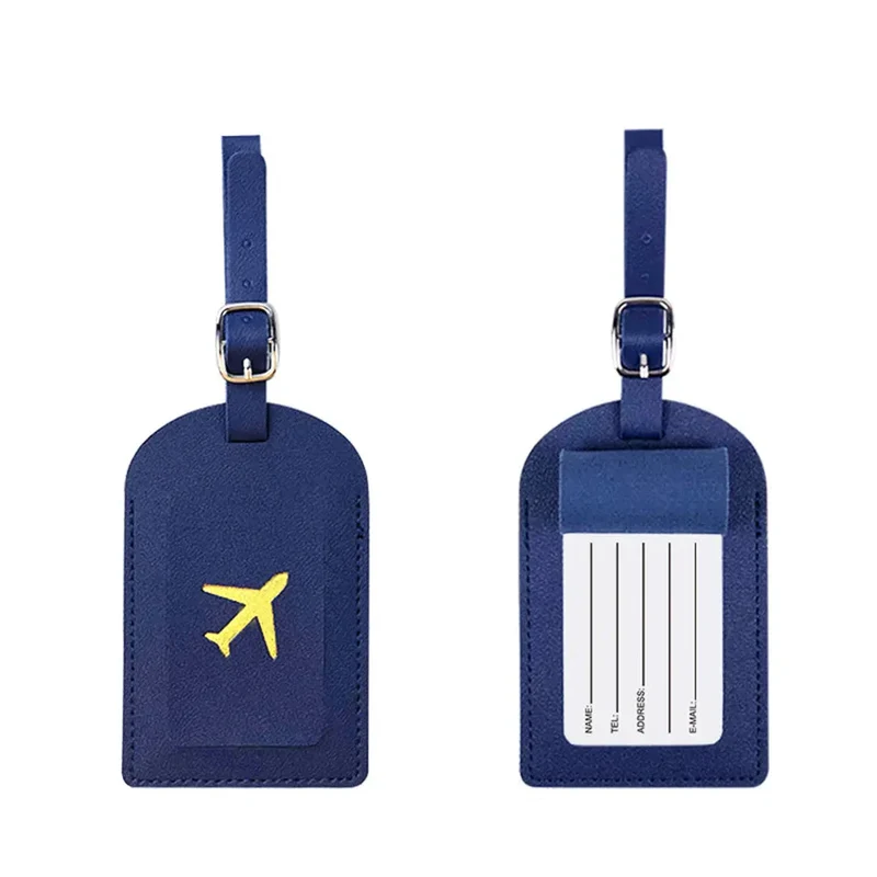 Étiquette à Bagages Personnalisée | Avion et Lettres Dorées