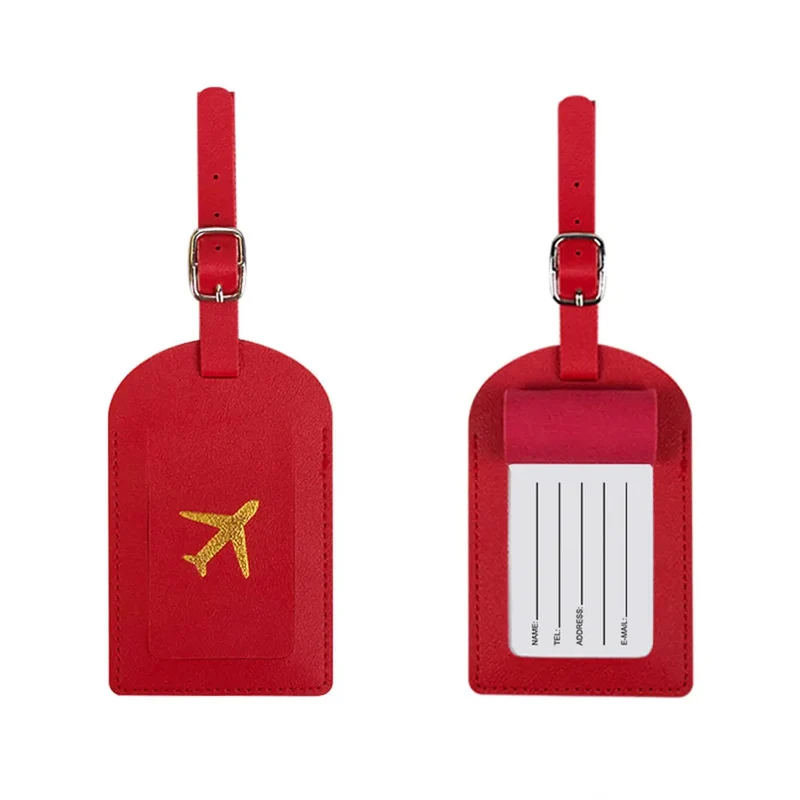 Étiquette à Bagages Personnalisée | Avion et Lettres Dorées
