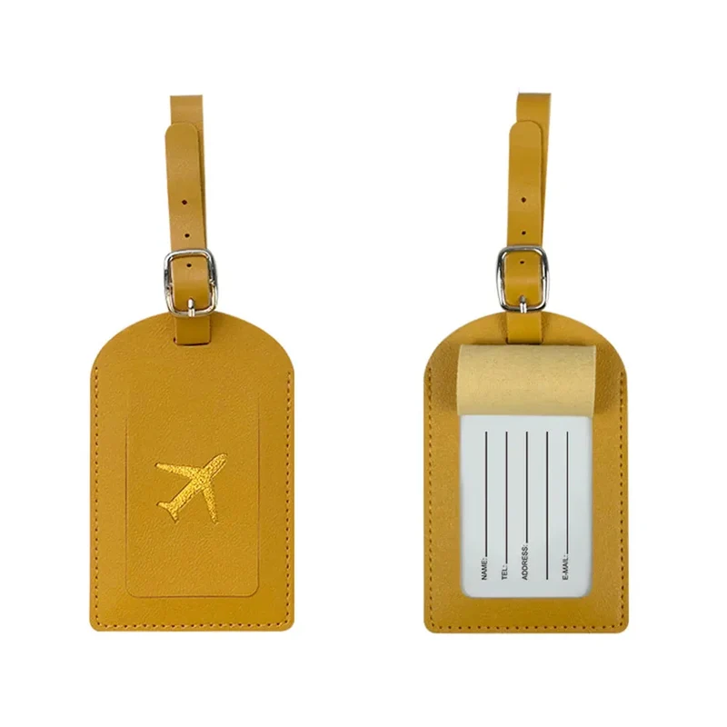 Étiquette à Bagages Personnalisée | Avion et Lettres Dorées
