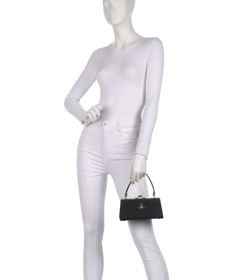 Vivienne Westwood Doll Frame Saffiano XL Sac à main black