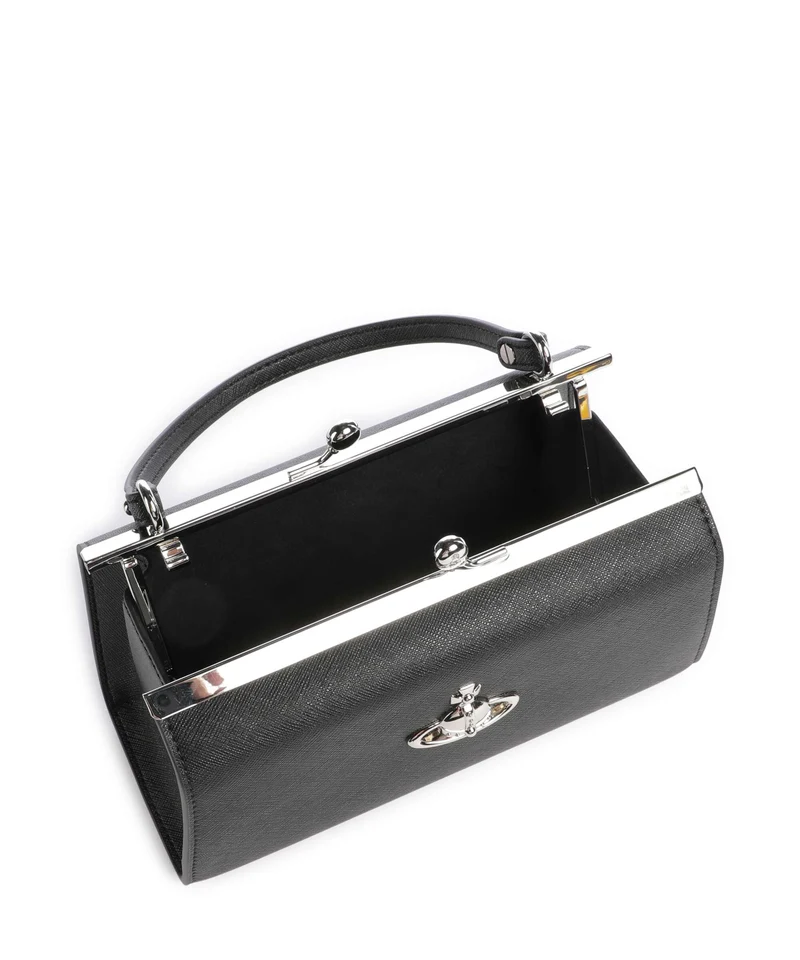 Vivienne Westwood Doll Frame Saffiano XL Sac à main black