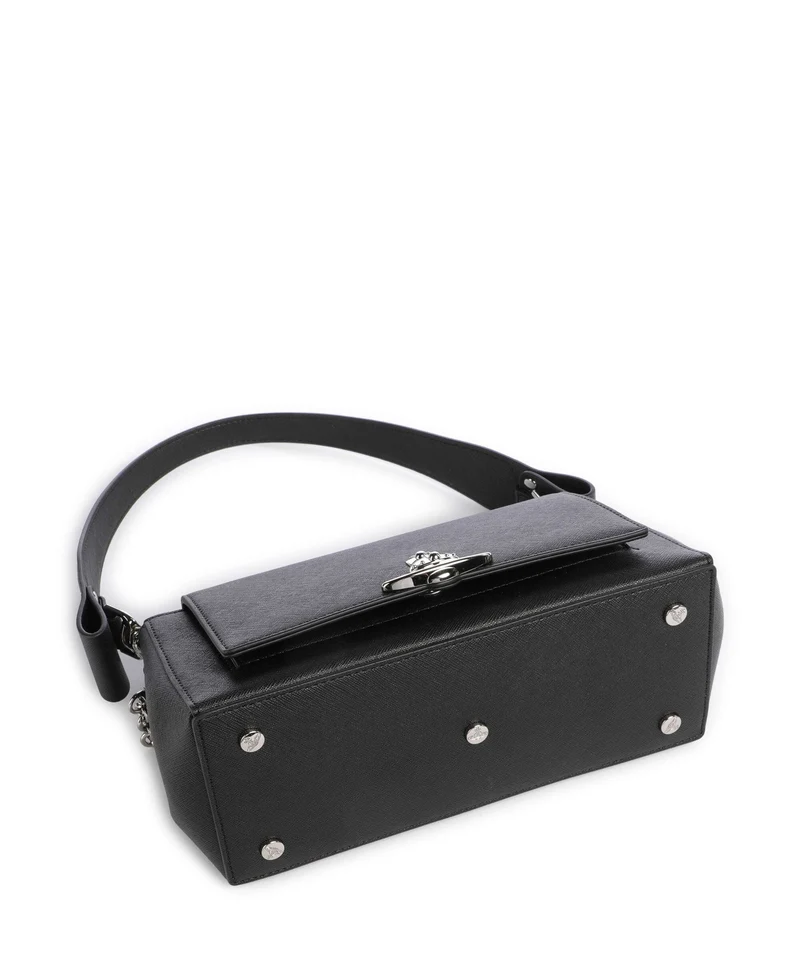 Vivienne Westwood Hazel Saffiano Plain Medium Sac porté épaule black
