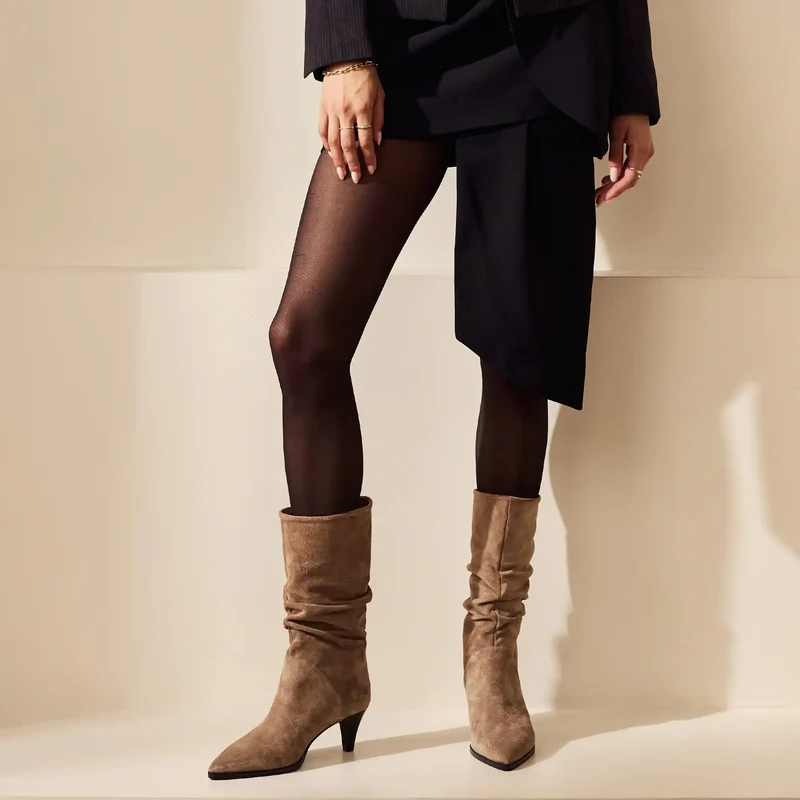Isabel Bernard Vendôme Vendôme Bottines Margot en daim taupe IB54005-178-36
