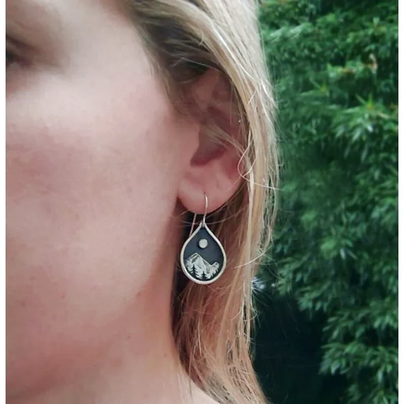 Boucles D'Oreilles Montagne | Cadeau Randonnee