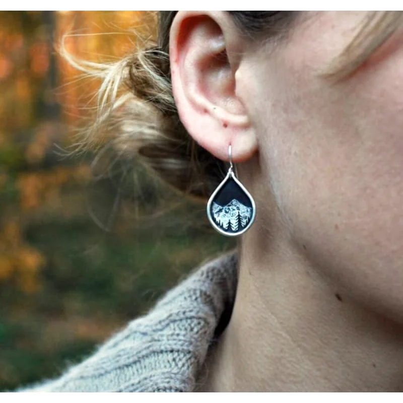 Boucles D'Oreilles Montagne | Cadeau Randonnee
