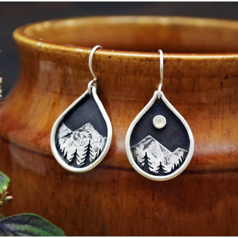 Boucles D'Oreilles Montagne | Cadeau Randonnee