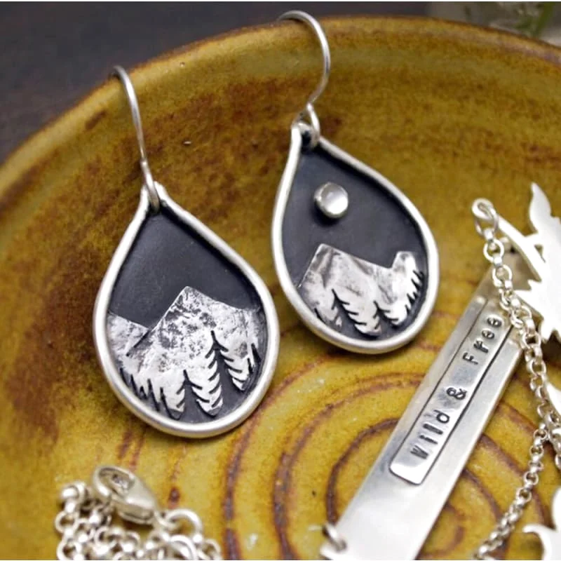 Boucles D'Oreilles Montagne | Cadeau Randonnee