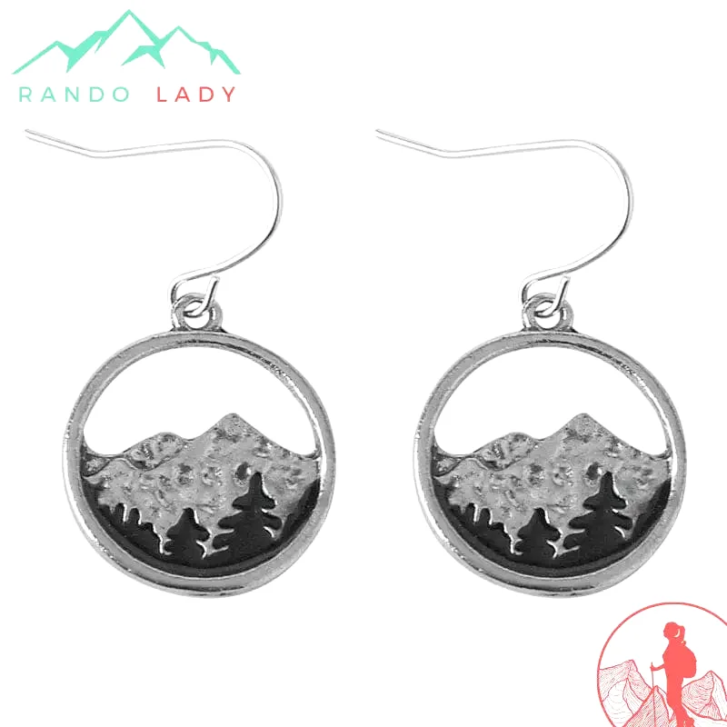 Boucles d'Oreille Argent Montagne