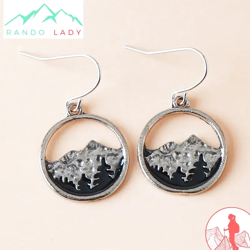 Boucles d'Oreille Argent Montagne