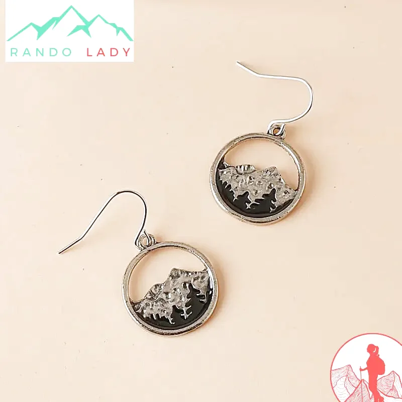 Boucles d'Oreille Argent Montagne