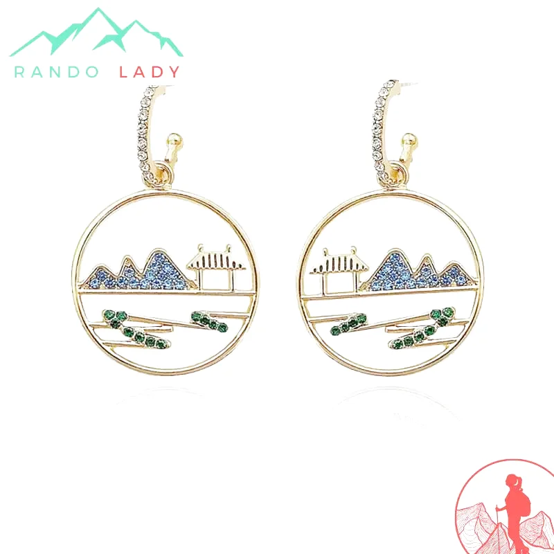 Boucles d Oreilles Thème Montagne