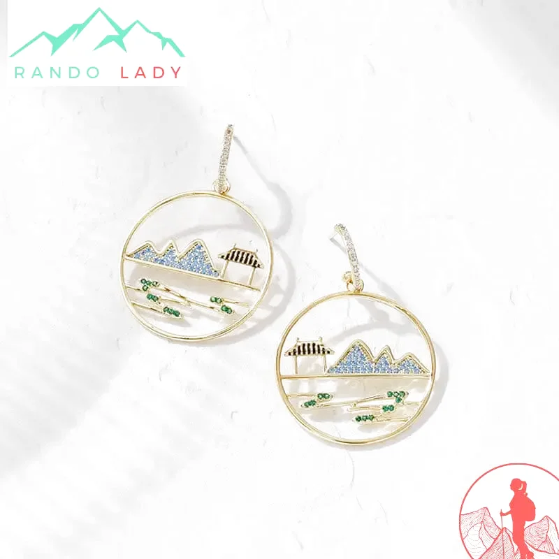 Boucles d Oreilles Thème Montagne