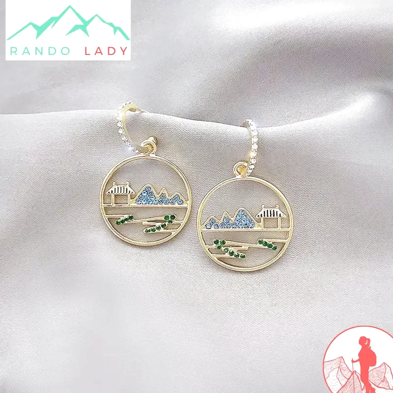 Boucles d Oreilles Thème Montagne