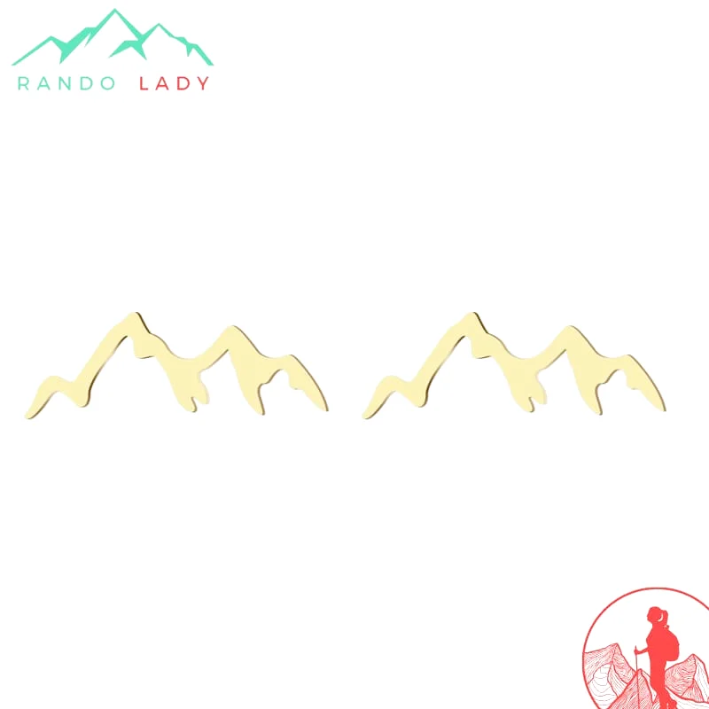 Boucle d'Oreille Acier Inoxydable Forme Montagne