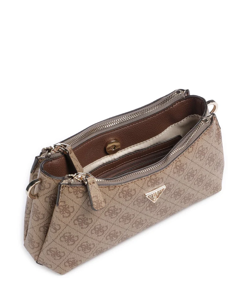 Guess Noelle II Sac porté épaule latte logo/brown